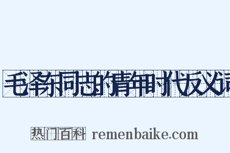 毛泽东同志的青年时代反义词是什么意思的图片